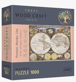 Puzzle drewniane 1000 Antyczna mapa świata TREFL