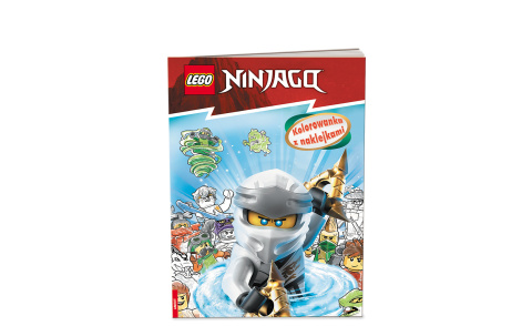 Lego Ninjago. Kolorowanka z naklejkami