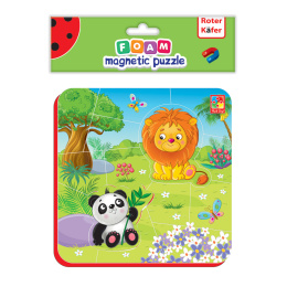 Puzzle miękkie magnetyczne Lew i Panda