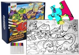 Puzzle do kolorowania Dinozaury 24el