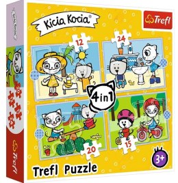 Puzzle 4w1 Dzień Kici Koci TREFL