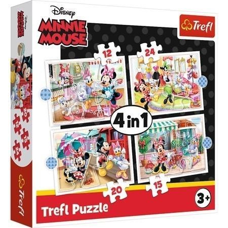 Puzzle 4w1 Minnie z przyjaciółmi TREFL