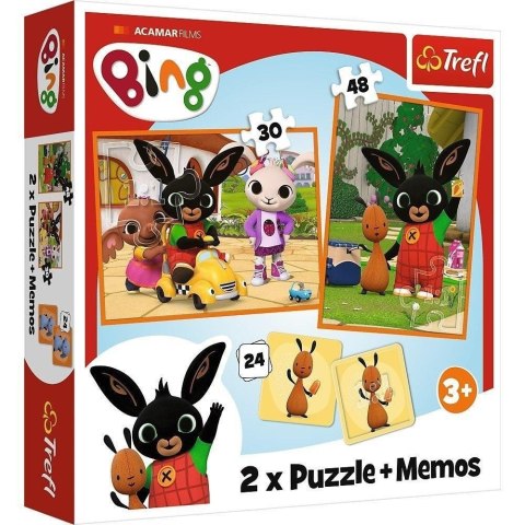 Puzzle 2w1 + memos - Bing z przyjaciółmi TREFL