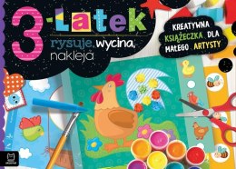 3-latek rysuje, wycina, nakleja